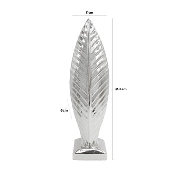 41cm Silver Leaf Sculpture