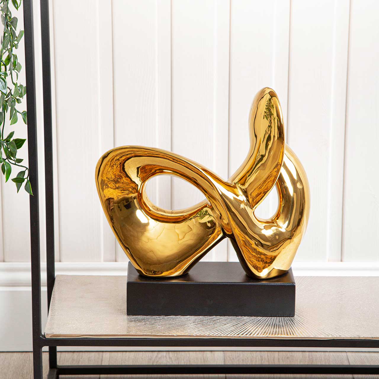 33.5cm Gold Abstract Sculpture