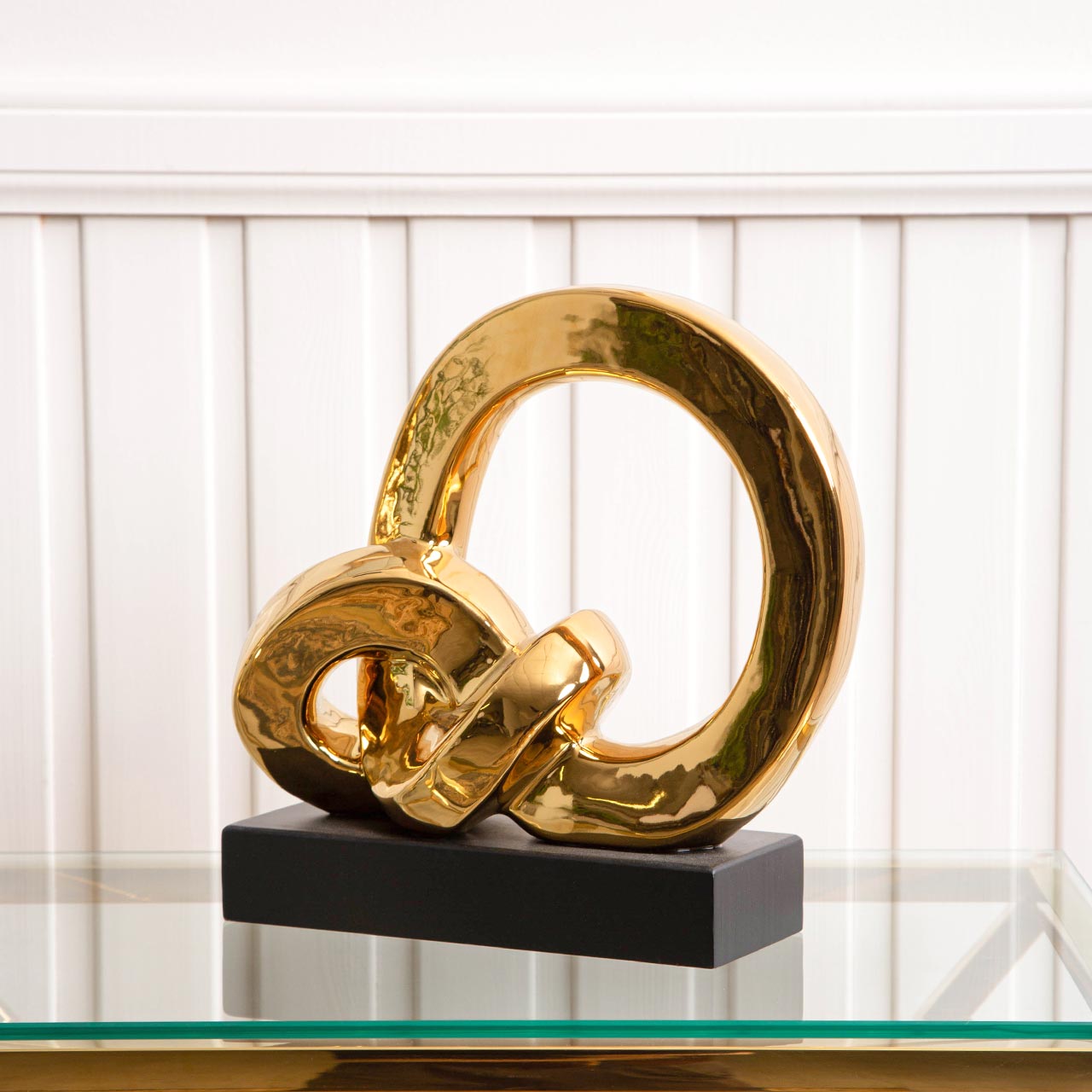 33cm Gold Abstract Sculpture