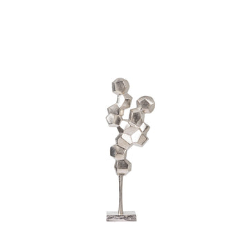 33cm Silver Abstract Sculpture
