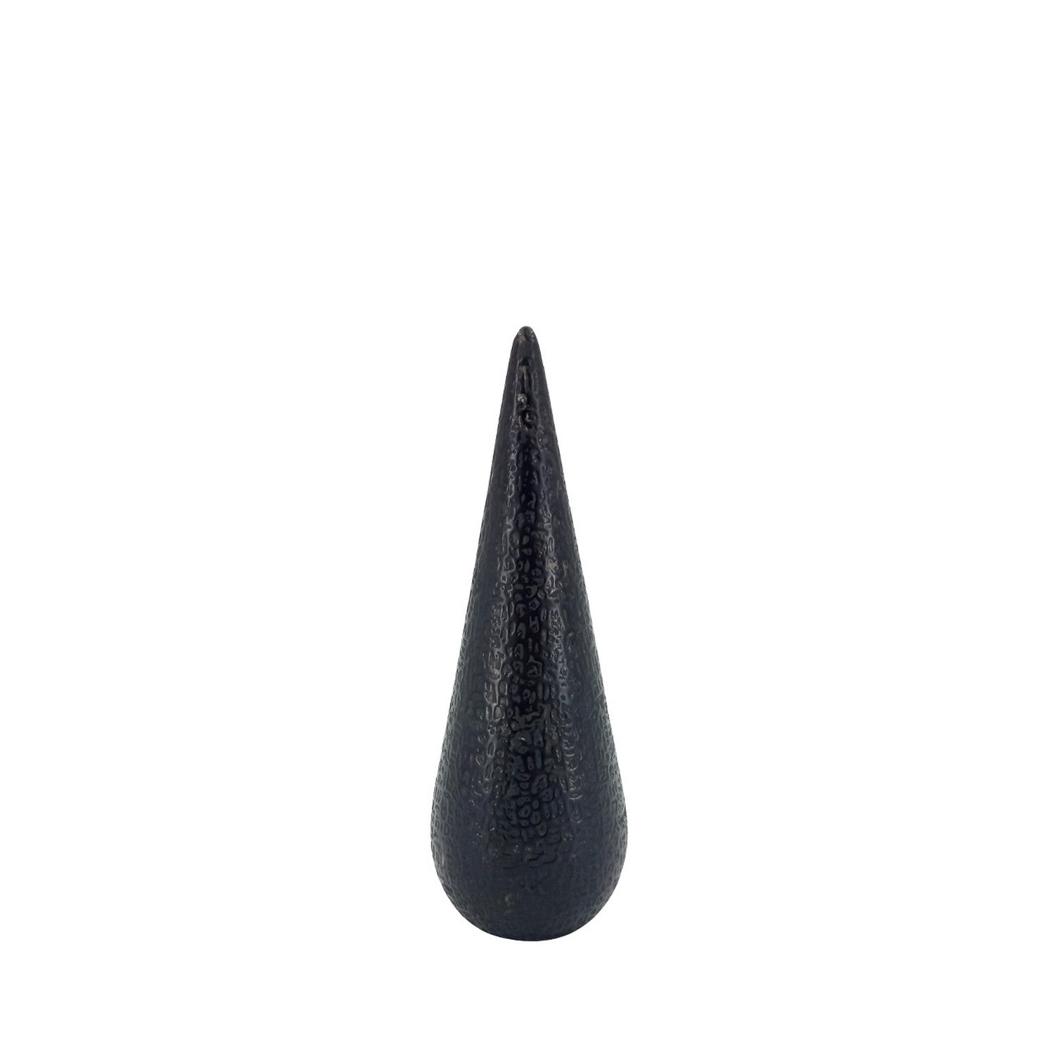 30cm Black Textured Cone Decoration