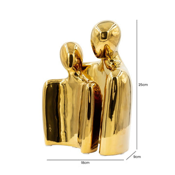 25cm Couple Sculpture Gold