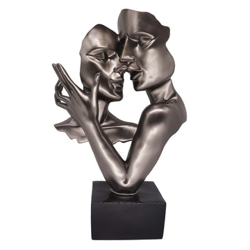 37.5cm Bronze Polyresin Couple Sculpture