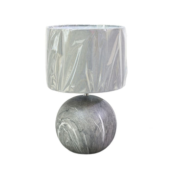 Small Black Ceramic Table Lamp With Matching Shade