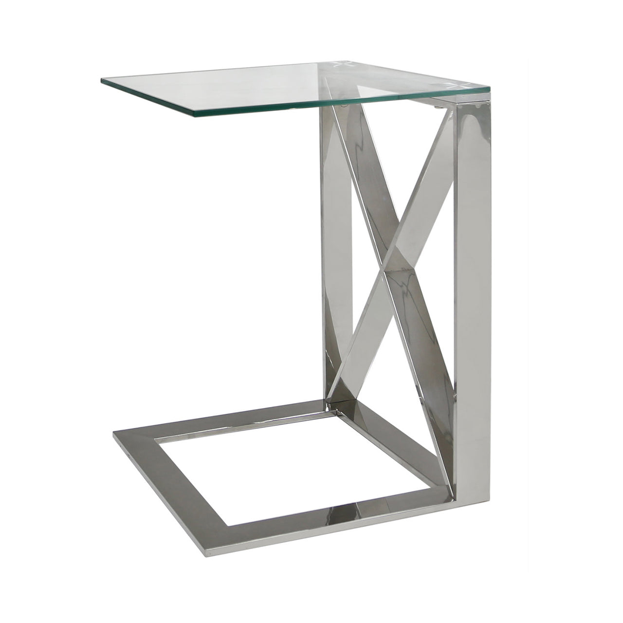 Aria Stainless Steel & Glass Sofa Table