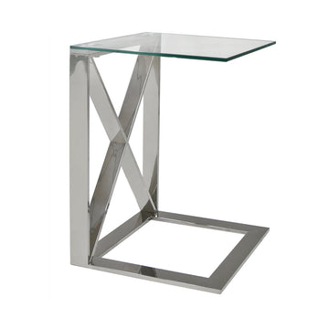 Aria Stainless Steel & Glass Sofa Table