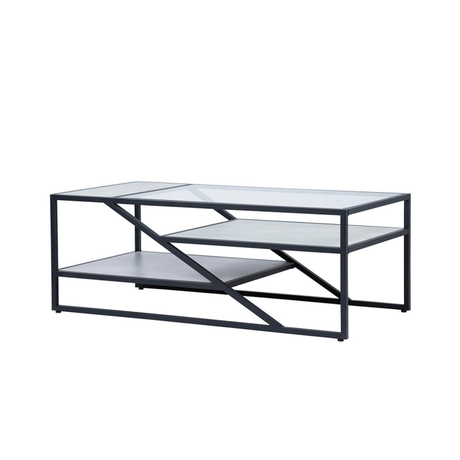 Black Grey Steel Coffee Table