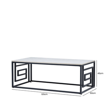 Devon Black & Grey Rectangular Coffee Table