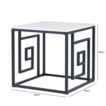 Devon Black & Grey Square End Table