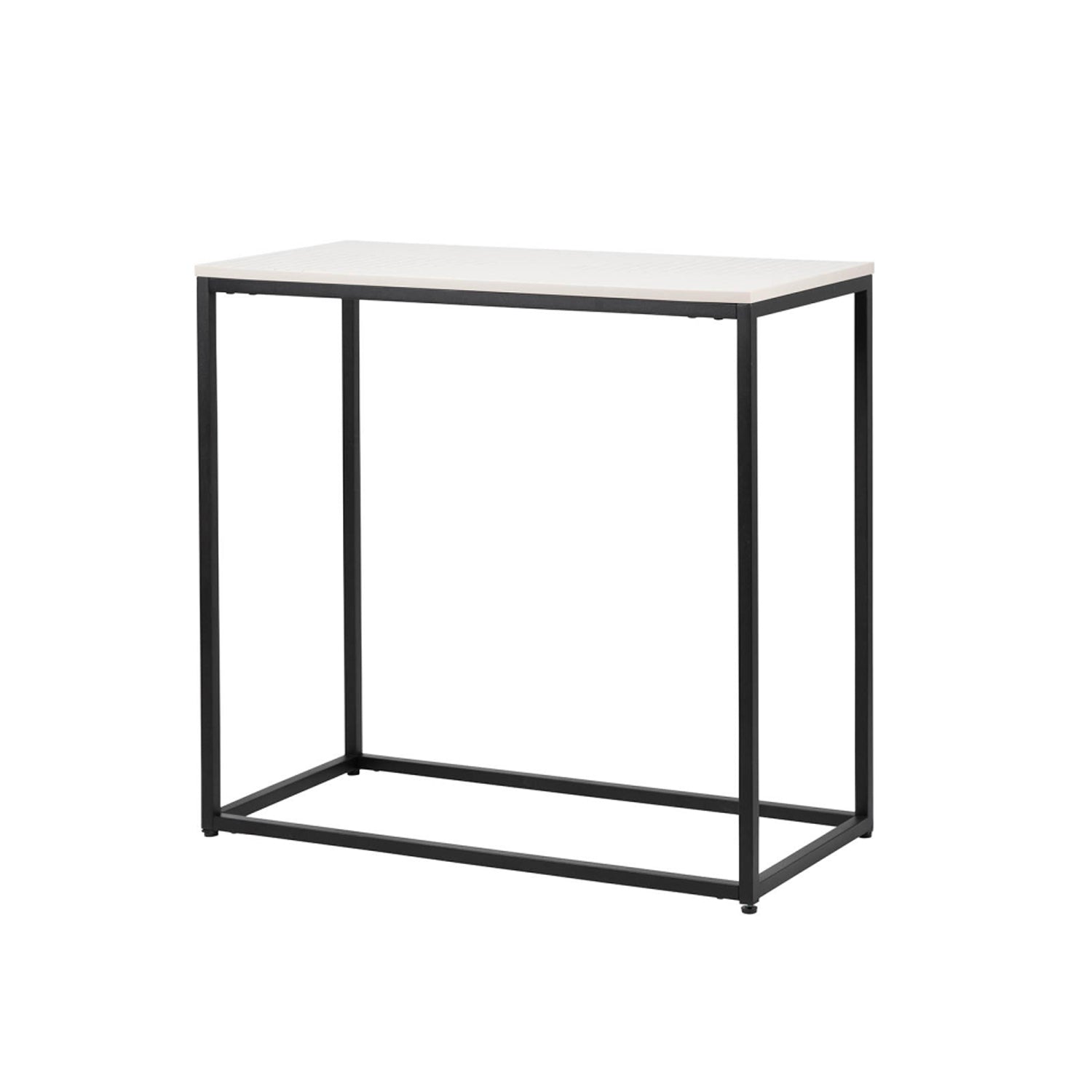 Matte Finish Steel Console Table Wood