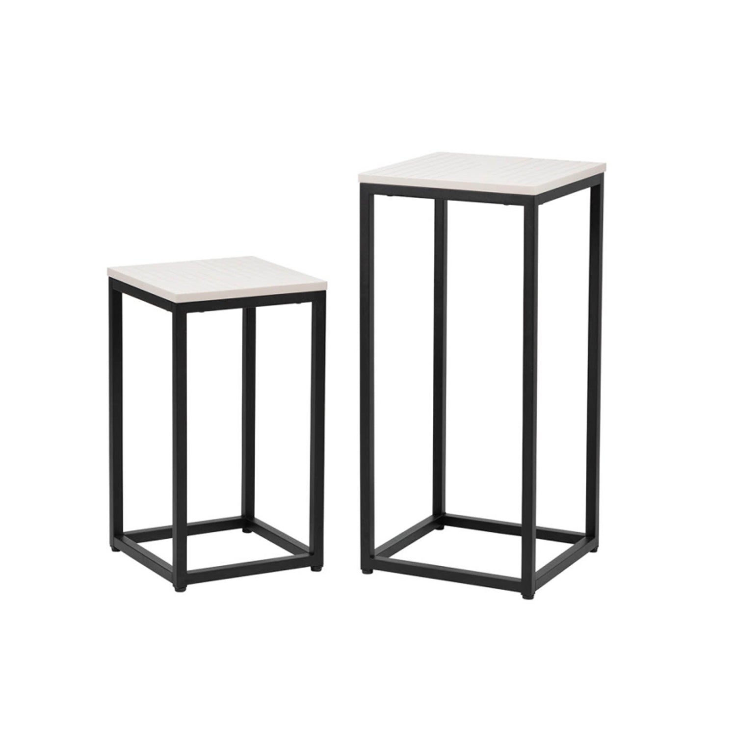 Set of 2 Grey Plant Stand