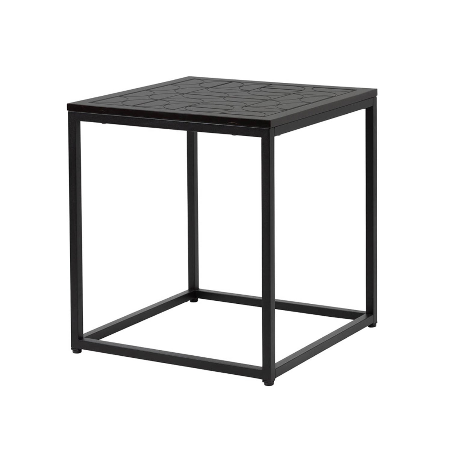 Black Stainless Steel End Table
