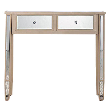 Dark Champagne 2 Drawer Console Table