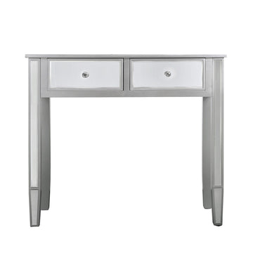 Silver Trim 2 Drawers Console Table