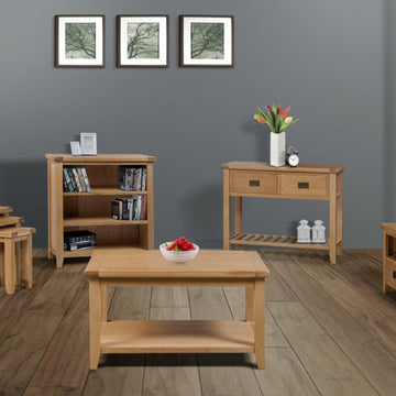 Saoirse Coffee Table with Shelf Oak Wood