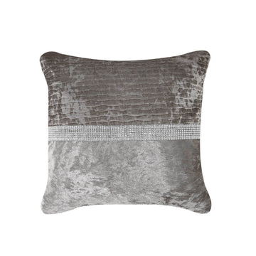 50 x 50cm 2 Tone Colour Beige Diamante Stripe Unfilled Cushion Cover