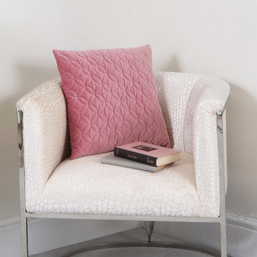 42 x 42cm Rose Pink Ogee Cushion