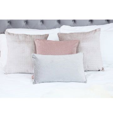 45 x 45cm Blush Pink Velvet Dot Unfilled Cushion Cover