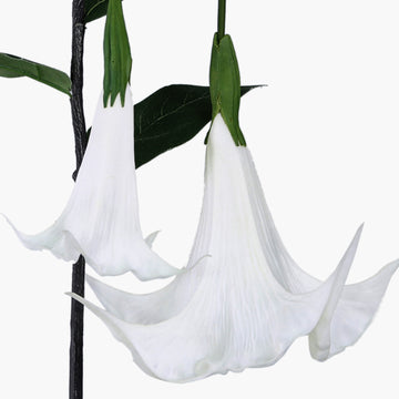 Trumpet Flower White Stem Artificial Plant