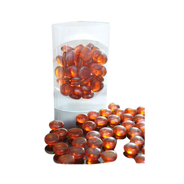 Orange Glass Pebbles
