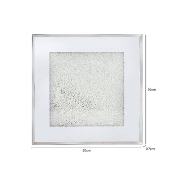 30cm Moondust Square Glass Candle Plate