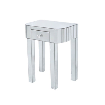Classic Mirror Crystal 1 Drawer Side Table