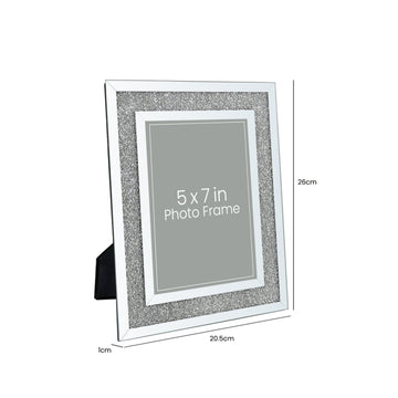 5 x 7 Milano Mirrored Crystal Picture Frame