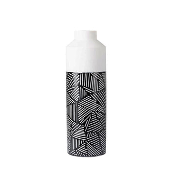 50cm Black & White Lines Patterns Polyresin Vase