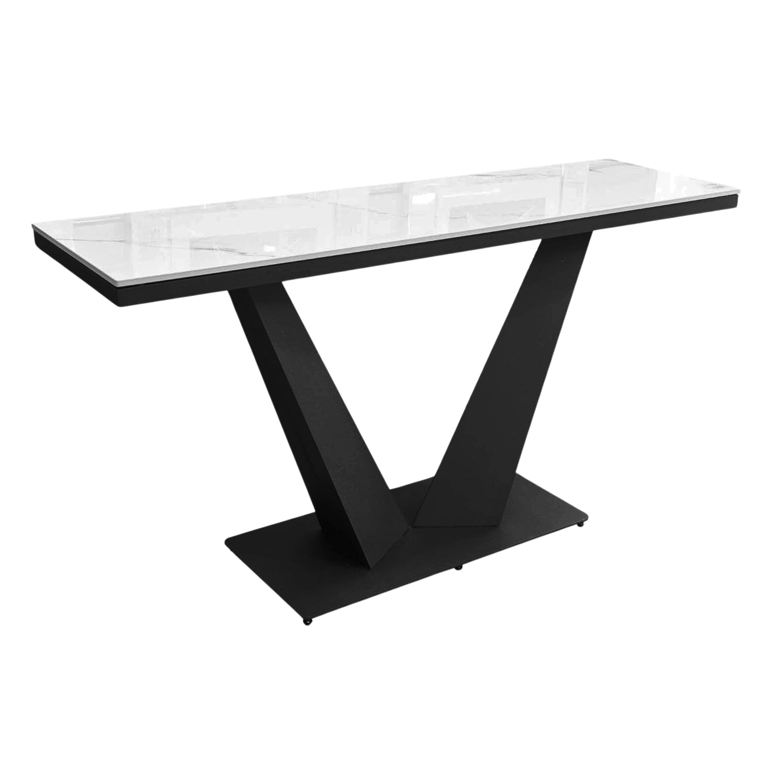 Sintered Stone Kasgold White Table Top Console Table