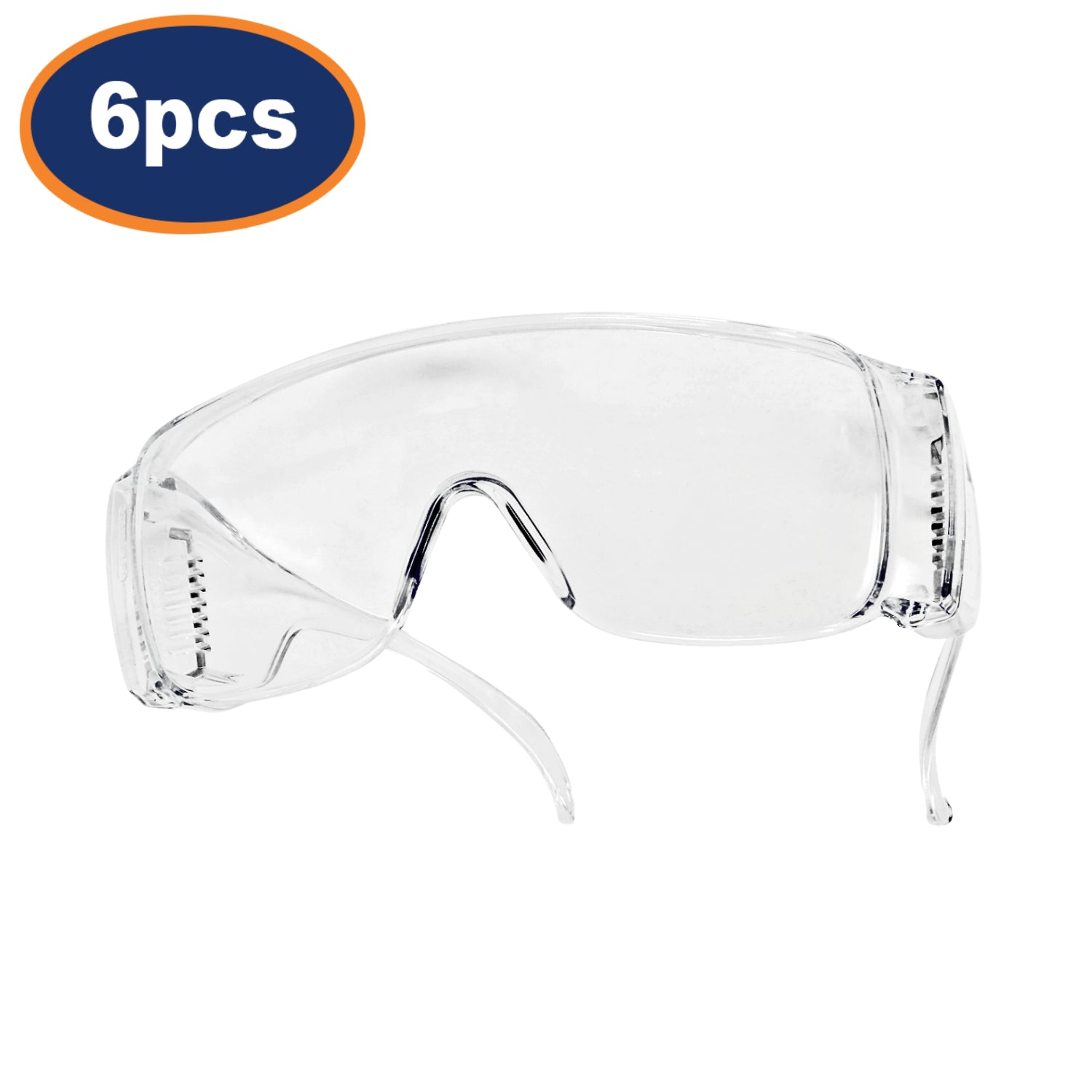 6Pcs Becker Safety Industrial Full-Frame Eyewear