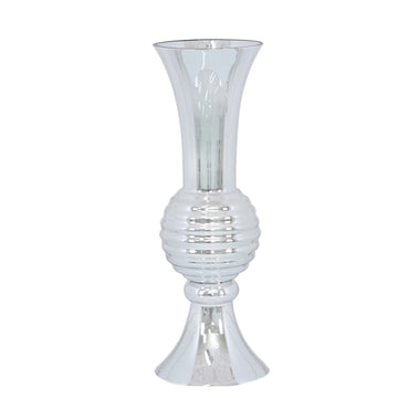 Medium Silver Glass Vase