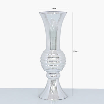 Medium Silver Glass Vase