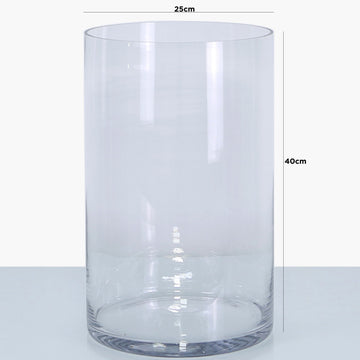 40cm Clear Cylinder Glass Vase
