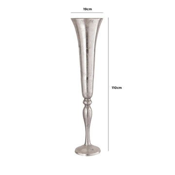110cm Nickel Ceramic Fluted Flower Vase