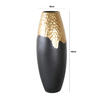49cm Black and Gold Vase