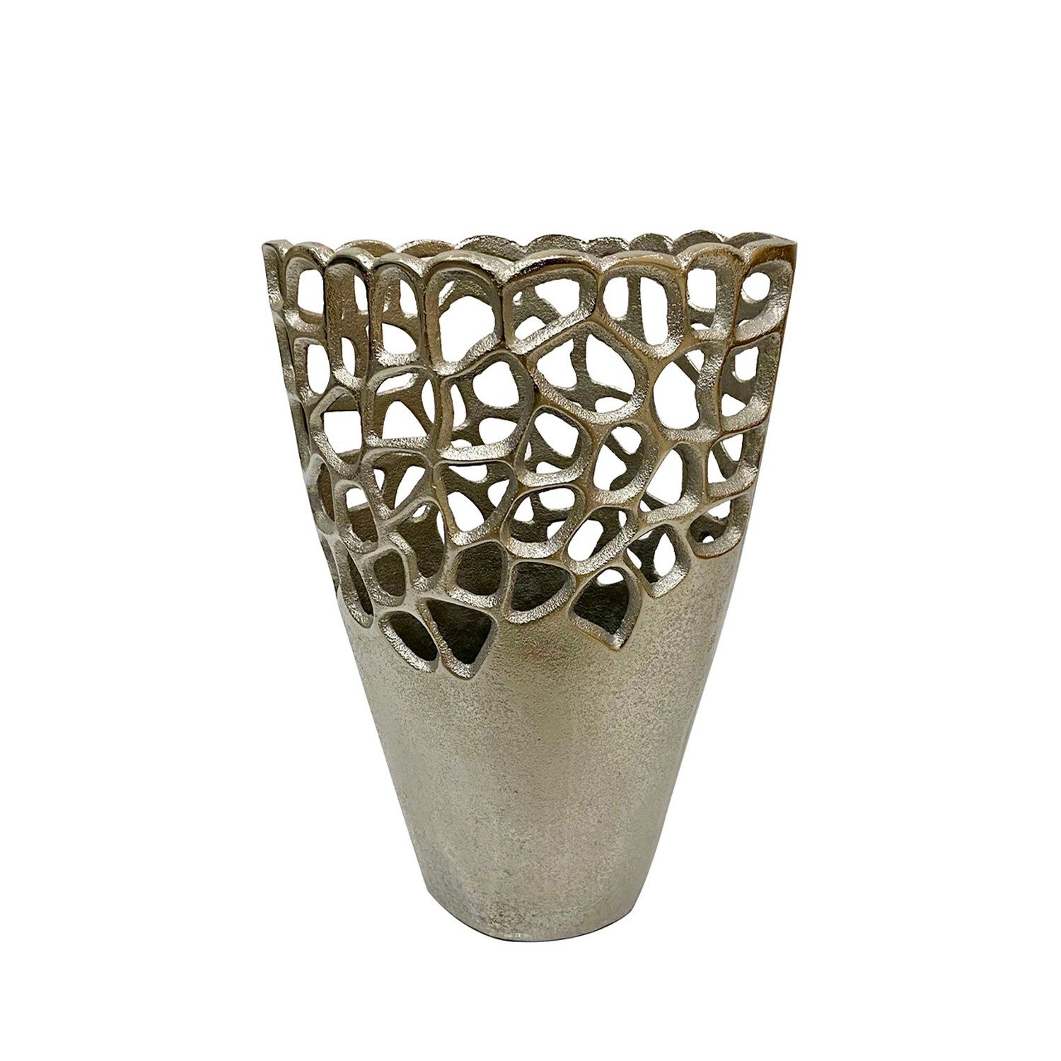 32cm Esme Nickel Metal Flower Vase