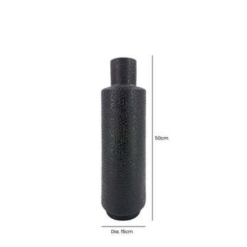 50cm Black Textured Vase