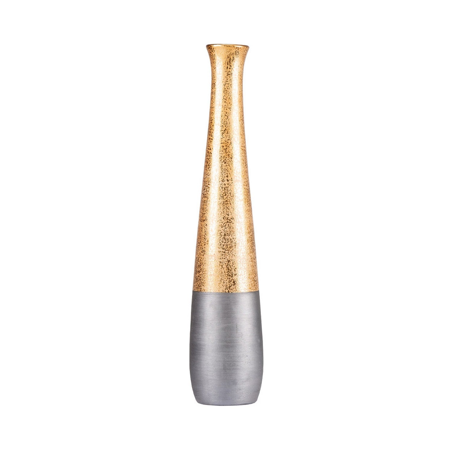 79cm Gold and Black Textured Floor Vase