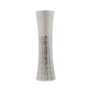 50cm Silver Textured Vase