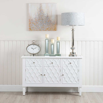 White Wood Sideboard Cabinet