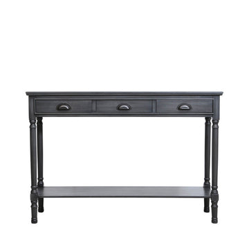 3 Drawer Grey Large Console Table