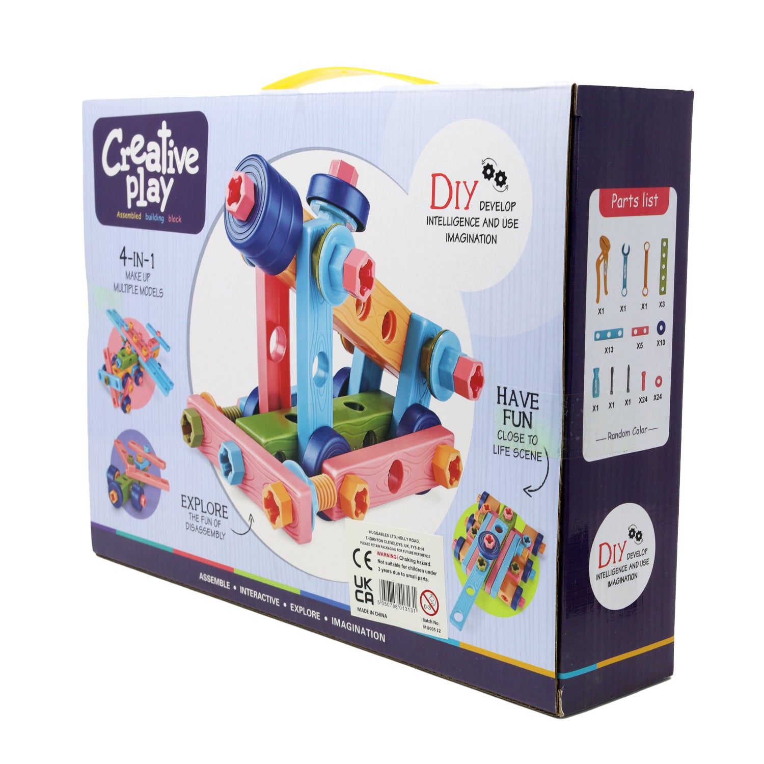 85Pcs Multicoloured Construction Building Blocks Play Set