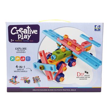 85Pcs Multicoloured Construction Building Blocks Play Set