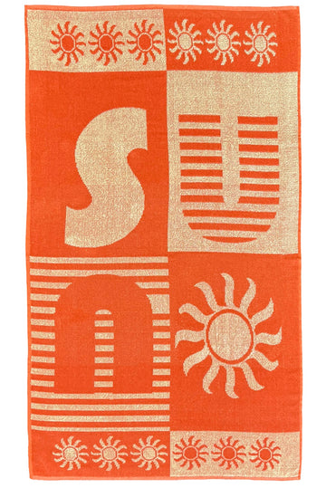 Jacquard Sunny Days Jumbo Beach Towel - Orange & Yellow