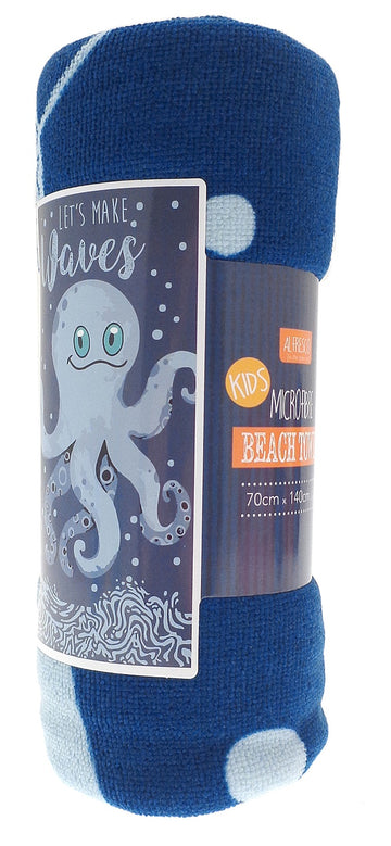 Octopus Kids Beach Towel - Blue