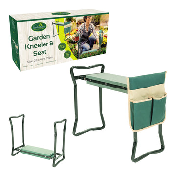 2-In-1 Portable Garden Kneeler and Seat with Tool Bag