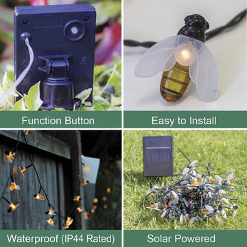 GardenKraft 4.9m Solar Powered Weatherproof 50 LED