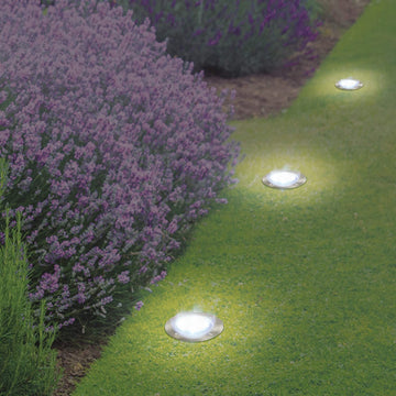 GardenKraft Pack of 8 Solar Powered Waterproof Ground Lights