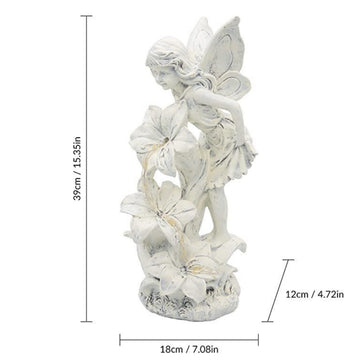 Light Up Fairy with Flowers Garden Ornament Solar LED