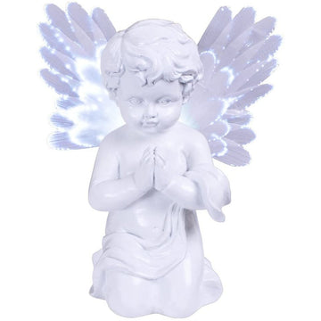 GardenKraft Solar Powered LED Angel Figure Light
